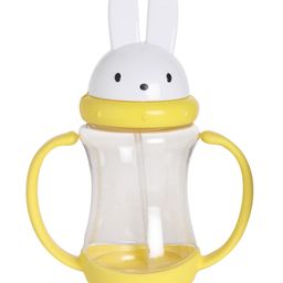 fab n funky Twin Handle Sipper Cup Bunny Design Yellow White -  320 ml-picture-15
