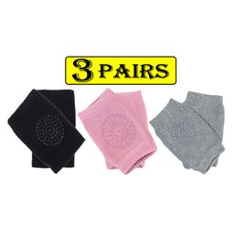 Babymoon Baby Anti Slip Stretchable Knee Cap Elbow Safety Protector Set Of 2 - Black & Light Grey-image-32