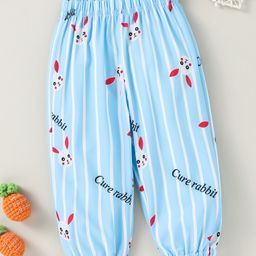 Kookie Kids Full Length Lounge Pant Bunny Print - Blue-image-89