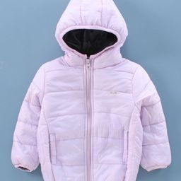 Babyoye Full Sleeves Hooded Padded Jacket - Pink-image-50