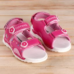 Cute Walk by Babyhug Sandals Floral Applique - Pink-picture-30