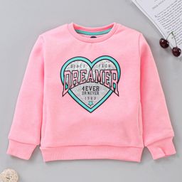 Vitamins Full Sleeves Sweatshirt Heart Print - Pink-image-76