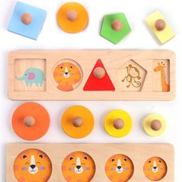 Intellibaby Wooden Geometric Shape Board Puzzle Level 8 - 9 Pieces-15