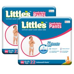 Little's Comfy Baby Pants Diapers Double Extra Large with Wetness Indicator and 12 hours Absorption, XXL  (22 Pieces) - (Pack of 3)-0