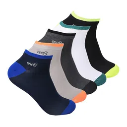 One8 By Virat Kohli Men Pack Of 5 Colourblocked Cotton Ankle Length Socks-45