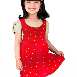 GCYX Girls Red Cotton Blend Clothing Set-picture-43