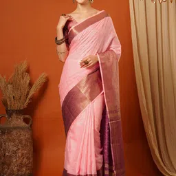 WINKLECART Woven Design Zari Pure Silk Banarasi Saree-image-55