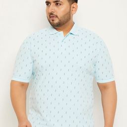 RENUOVO Men Printed Polo Collar Pockets T-shirt-image-60
