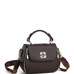 Diva Dale Checked Structured Sling Bag With Quilted image 4
