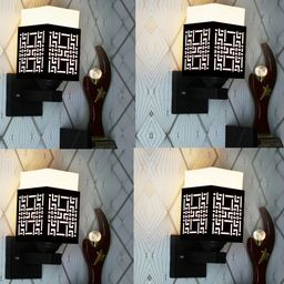 Gojeeva Black Wood Square Wall Lamps-picture-46