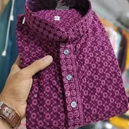 Men Embellished Straight Kurta (Purple)-picture-18