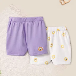 Nauti Nati Unisex Kids Pack Of 2 Conversational Printed Pure Cotton Shorts-10