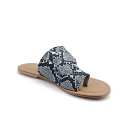 D LORZERI Women Textured One Toe Flats-image-3