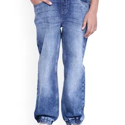 RARE ONES Boys Slim Fit Low Distress Light Fade Jeans-image-94