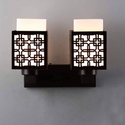 Gojeeva Black Wood Square Shaped Wall Lamp-picture-7