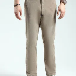 Monte Carlo Men Regular Fit Plain Cotton Regular Trousers-image-85