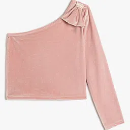 Koton Girls Floral V-Neck Pockets T-shirt-image-89
