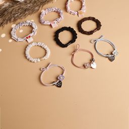 Jewelz Girls Set of 9 Beaded Ponytail Holders-45
