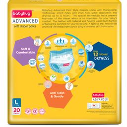 Babyhug Advanced Pant Style Diapers Large (L) Size - 20 Pieces image 2