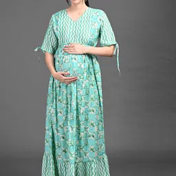 GOLDSTROMS Ethnic Motifs Print Maternity Maxi Dress-picture-16