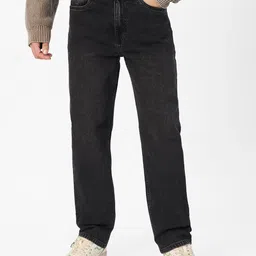 The Souled Store Men Midnight Black Straight Fit Denim Jeans-image-13