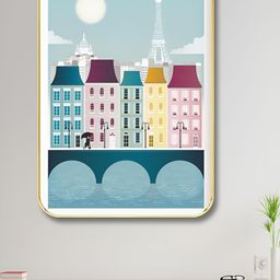 Myntra Elegant Homes Pink & Black Printed Wooden Wall Art-image-98