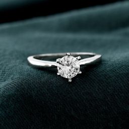 Voylla Rhodium-Plated AD-Stone Studded Valentine's Day Lover's Sparkle Solitaire Ring-image-67