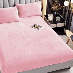 ohello Mauve King Bedsheet with 2 Pillow Covers-image-23