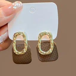 VAGHBHATT Gold-Plated Square Shaped Studs image 2