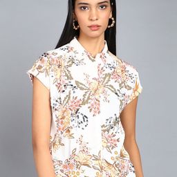 SAFFE Women Floral Printed Shirt Collar Top-image-27