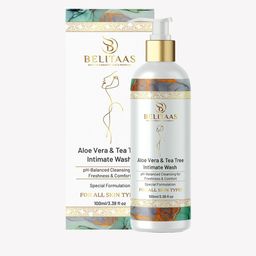 Belitaas Aloevera & Tea Tree Intimate Wash- 100 ml-image-52