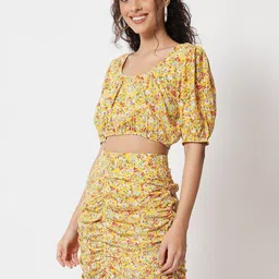 CORSICA Square Neck Top With Skirts Co-Ords-image-79