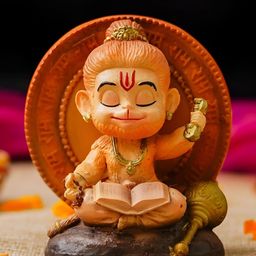 SSS SCULPTURE Brown Bal Hanuman Religious Idol Showpiece-40