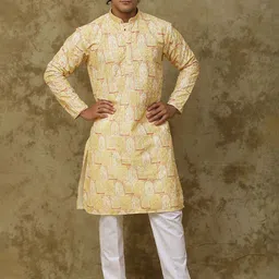 BLUESAANCHI Men Woven Design Kurta-picture-19
