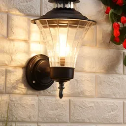 KINIS Black & Transparent 2 Pieces Abstract Shaped Wall Lamp With Bulb image 5