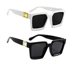 Arzonai Unisex Set of 2 Rectangle Sunglasses with UV Protected Lens-picture-31