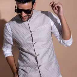 INAAYA JAIPUR Woven Design Nehru Jackets-58