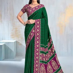 DIVASTRI Ethnic Motifs Poly Crepe Saree-18