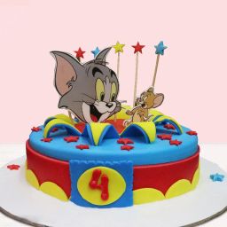 Tom And Jerry Theme Fondant Cake-image-9