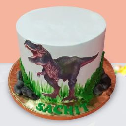 Trex Dinosaur Theme Cake-image-7