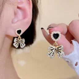 VAGHBHATT Heart Shaped Drop Earrings image 2
