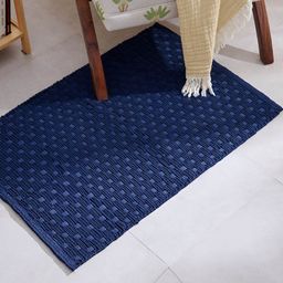 Home Centre Blue Cotton Rectangular Floor Mat-picture-32