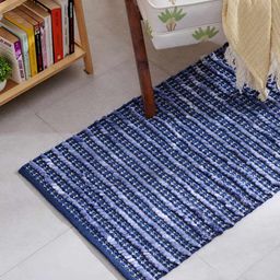 Home Centre Blue & White Crimson Danila Woven Dhurrie-image-44