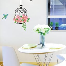 Asian royal Black & Pink Floral Printed Self Adhesive Wall Sticker-image-99