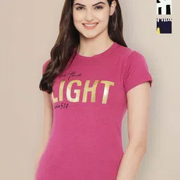 Metronaut Women Typography 3 Printed Applique T-shirt-picture-43