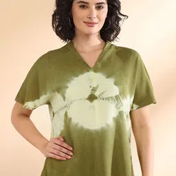 CORSICA Women Tie and Dye V-Neck Casual Top-image-89