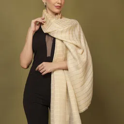 Pashmoda Striped Woven Design Woolen Shawl-picture-30