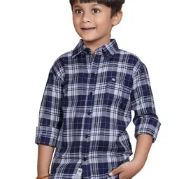 SKY PEARL Boys Tartan Checks Opaque Checked Casual Shirt-picture-38
