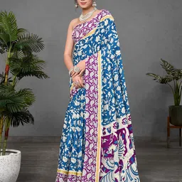 DIVASTRI Ajrak Block Printed Saree-47