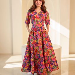 DIMPLE DESIGN STUDIO Lyla Multicolor Shirt Dress-image-54